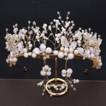 The Fashion Gold Design Wedding Tiara